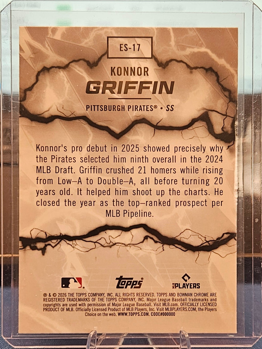 2026 Bowman Chrome - Konnor Griffin #ES-17 - Electric Sluggers