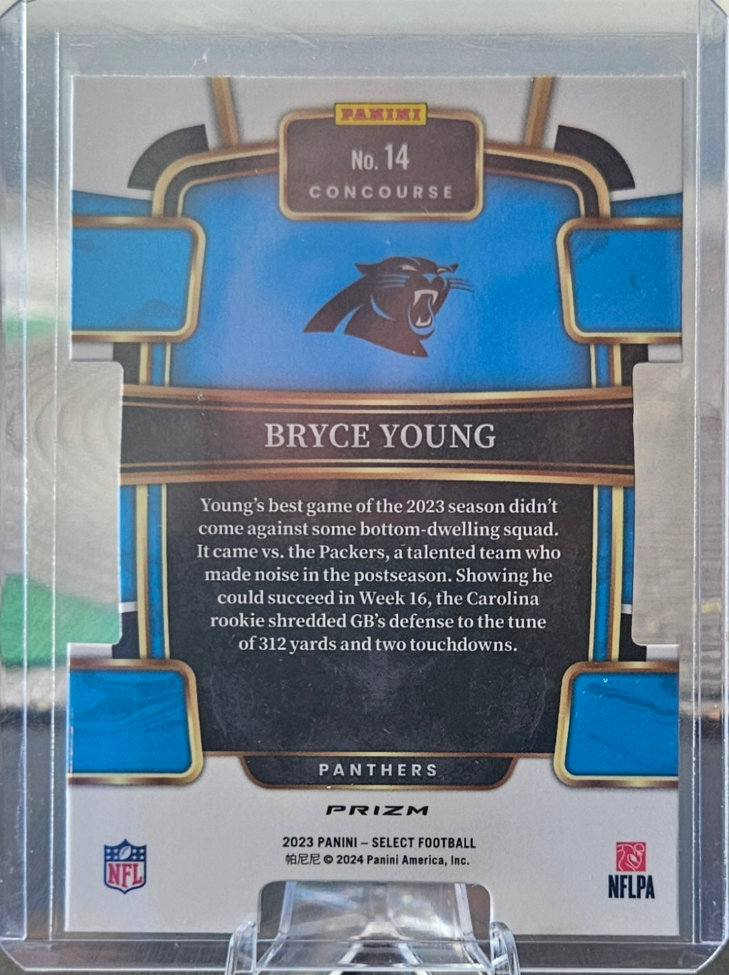 2023 Panini Select - Bryce Young #14 - Concourse Die-Cut Silver Prizm (RC)