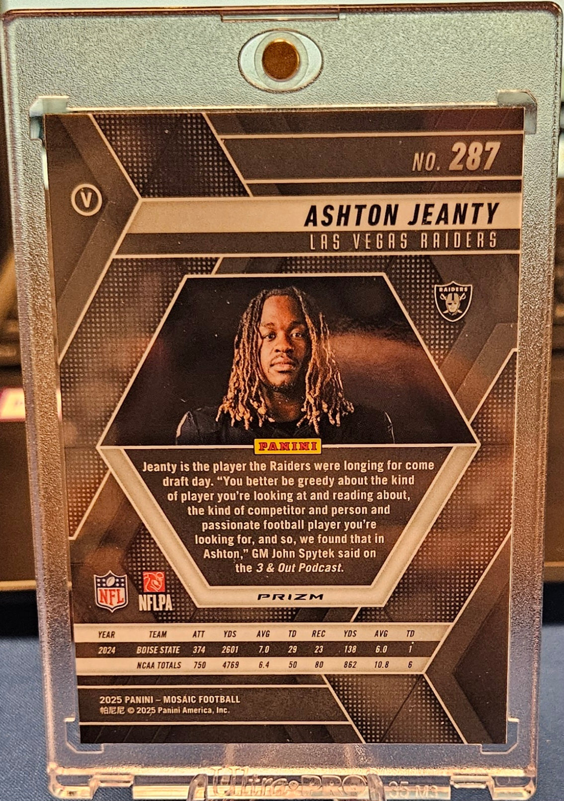 2025 Panini Mosaic - Ashton Jeanty #287 - Blue Scope (RC)
