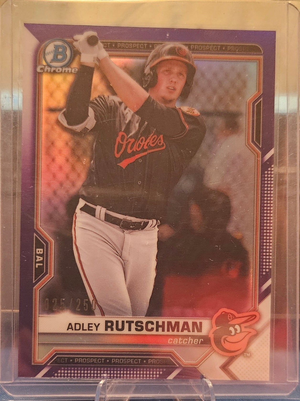 2021 Bowman Chrome - Adley Rutschman #BCP-121 - Purple Refractor 25/250