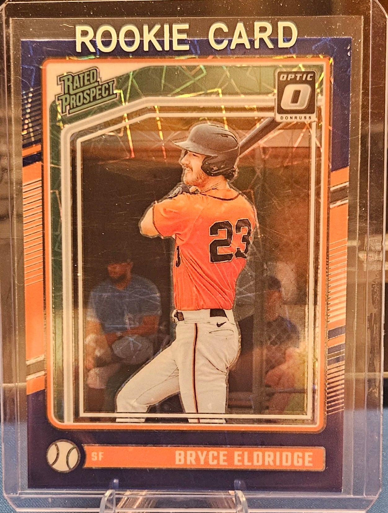 2024 Donruss Optic - Bryce Eldridge #134 - Blue Velocity Prizm - Rated Prospect