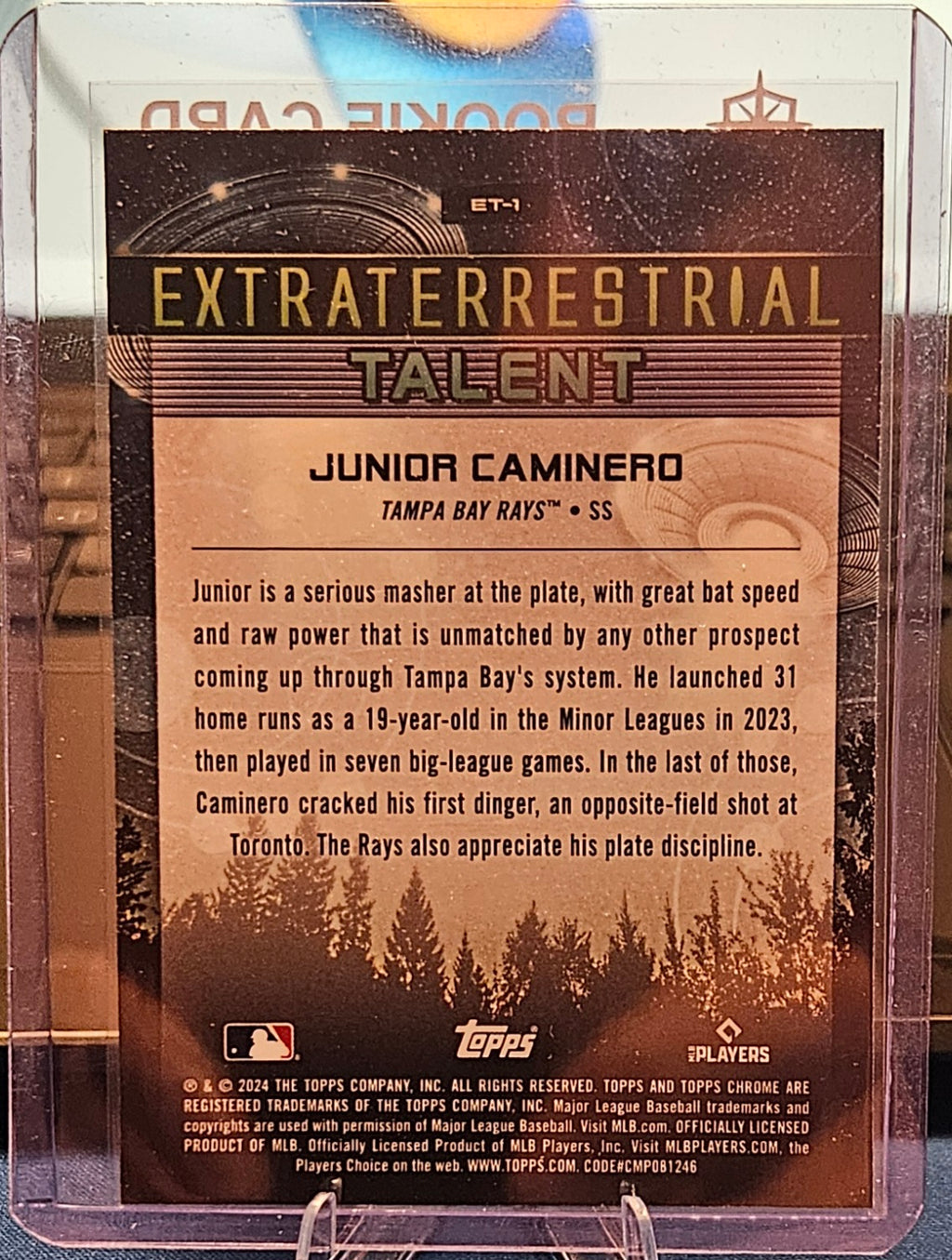 2024 Topps Chrome Cosmic - Junior Caminero #ET-1 - Extraterrestrial Talent (RC)