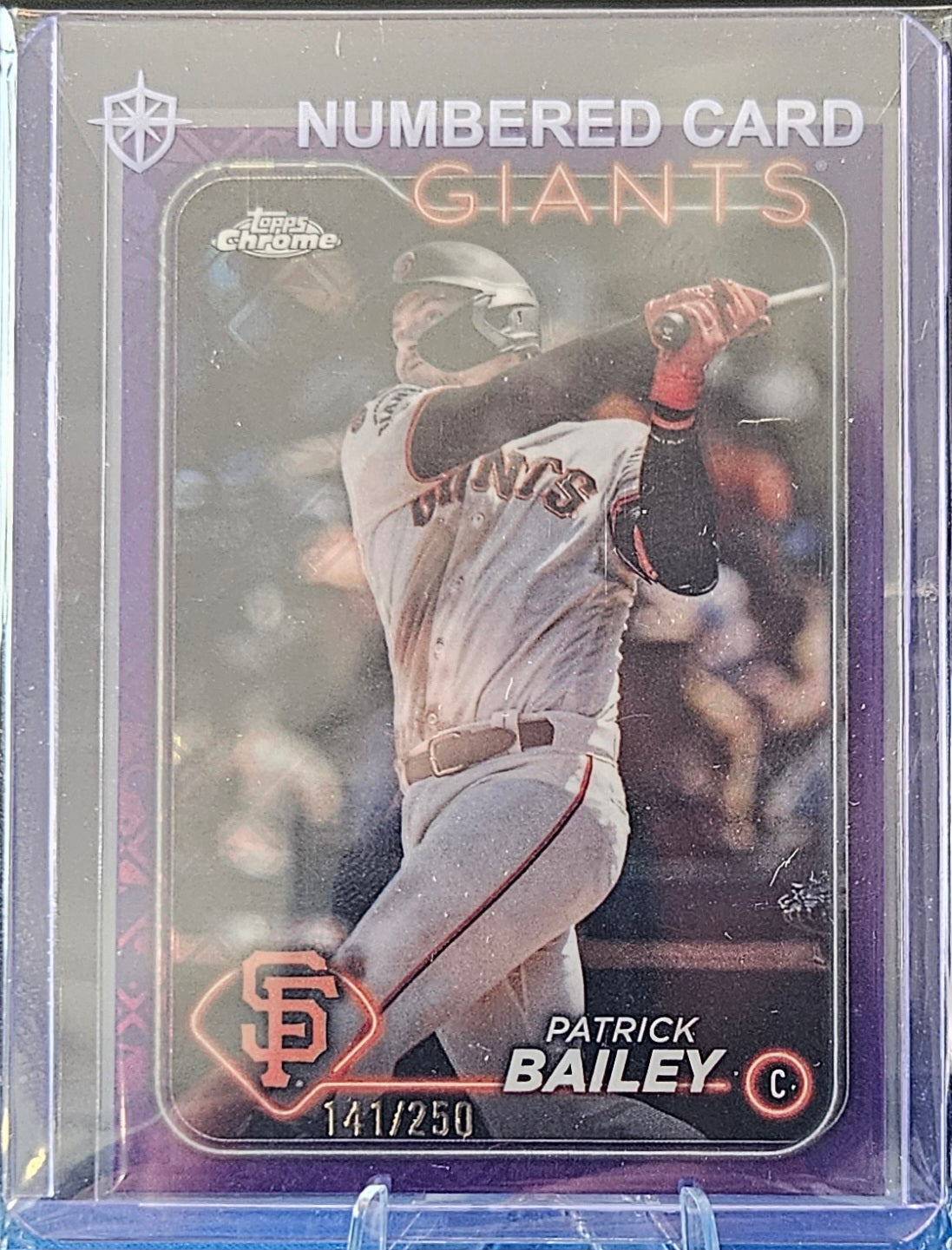 2024 Topps Chrome Logofractor- Patrick Bailey #194 - Purple Refractor 141/250