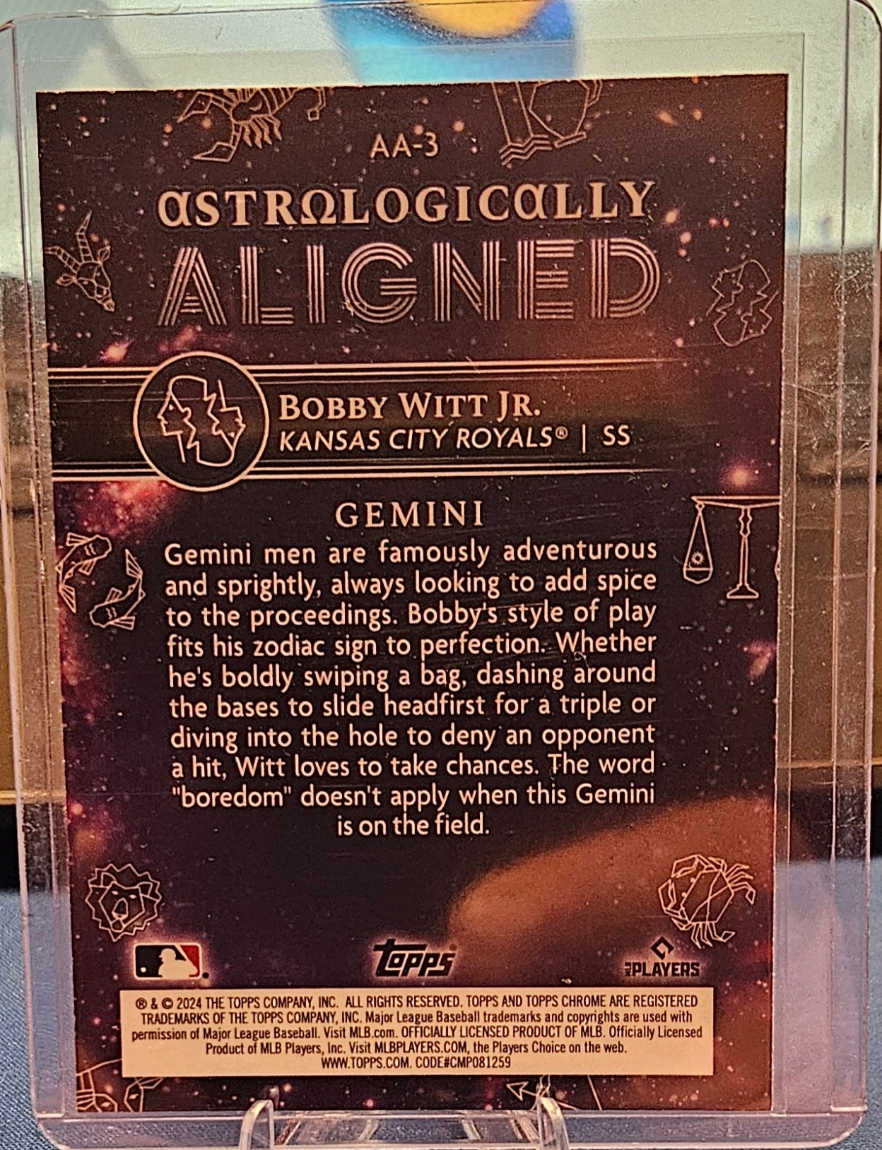 2024 Topps Chrome Cosmic - Bobby Witt Jr. #AA-3 - Astrologically Aligned