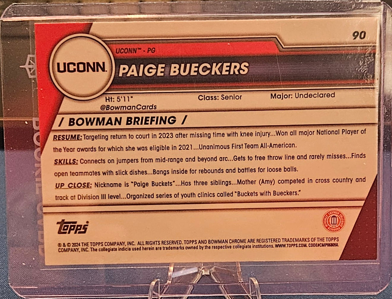 2023-24 Bowman University Chrome - Paige Bueckers #90 - 1st Bowman