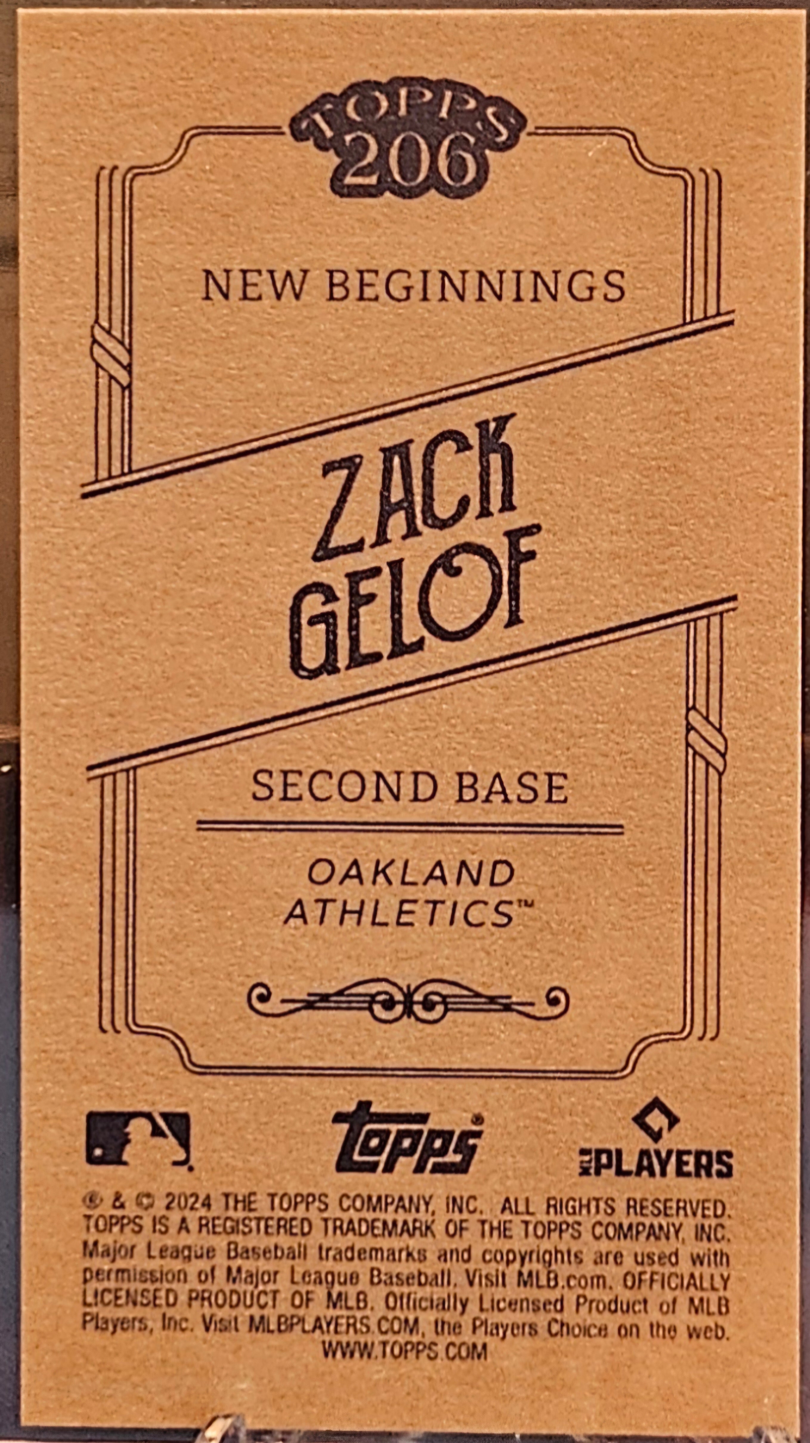 2024 Topps 206 - Zack Gelof - New Beginnings (RC)
