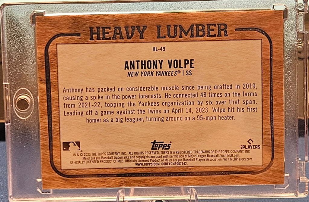 2023 Topps Update - Anthony Volpe #HL-49 - Heavy Lumber (RC)