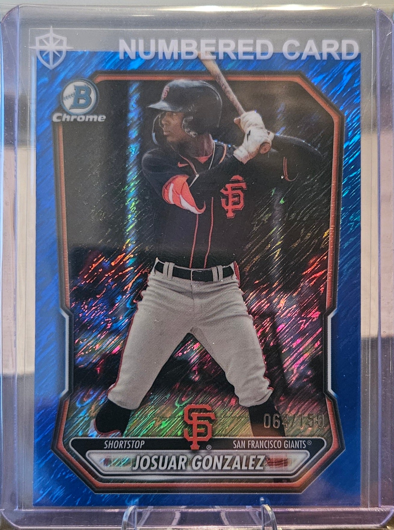 2026 Bowman Chrome - Josuar Gonzalez #BCP-56 - Blue Shimmer 64/150