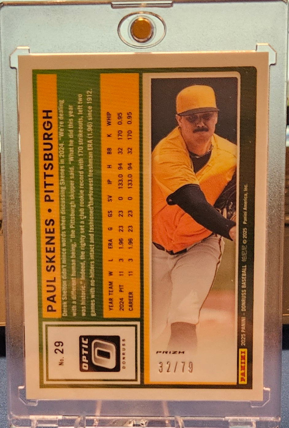 2025 Panini Donruss - Paul Skenes #29 - Orange Scope Prizm 32/79