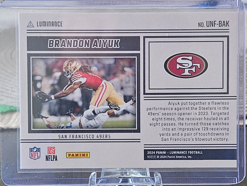 2024 Panini Luminance - Brandon Aiyuk #UNF-BAK - Unforgettable