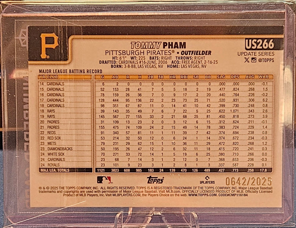 2025 Topps Update - Tommy Pham #US266 - Gold 642/2025