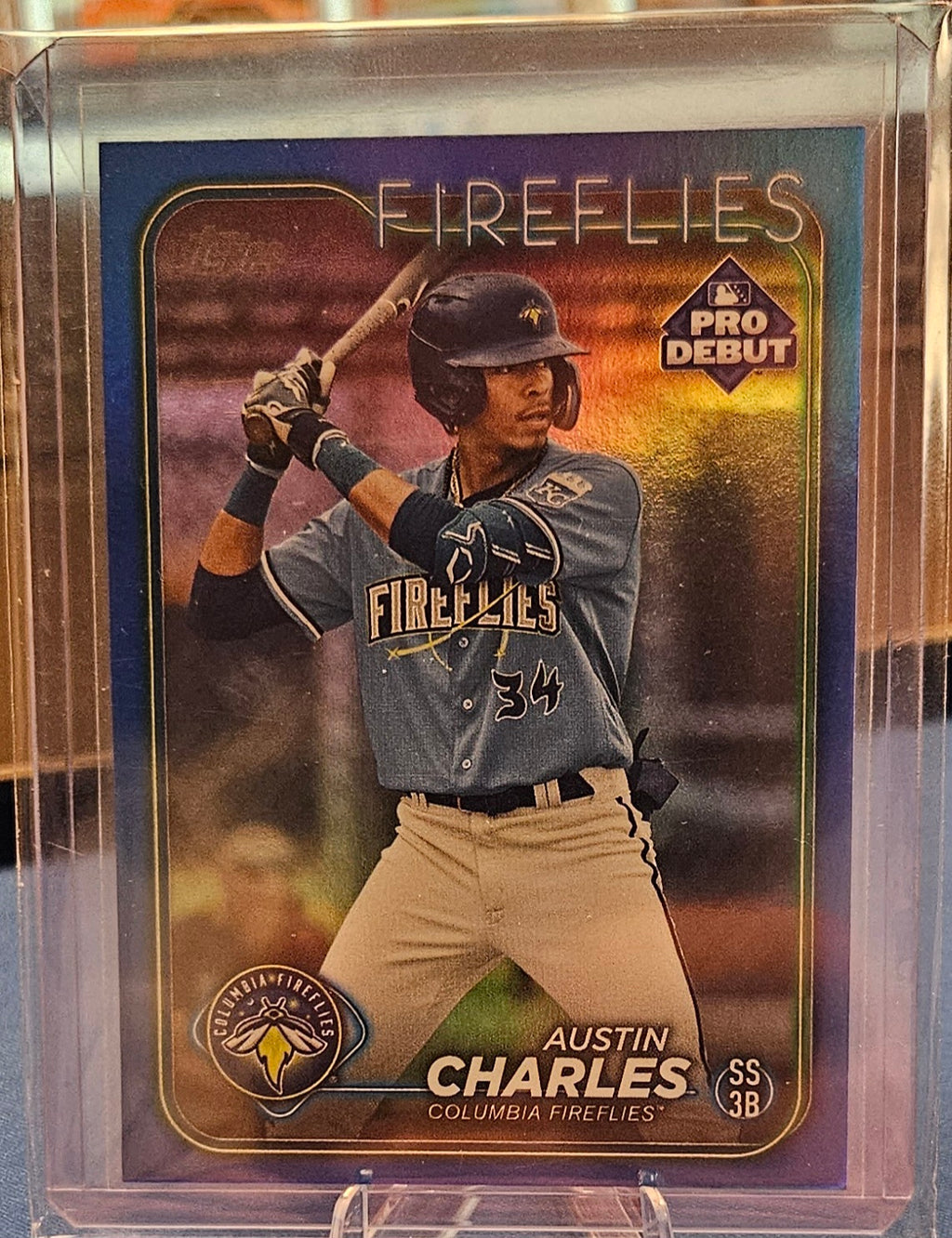 2024 Topps Pro Debut - Austin Charles #PD-62 - Blue Refractor 70/150