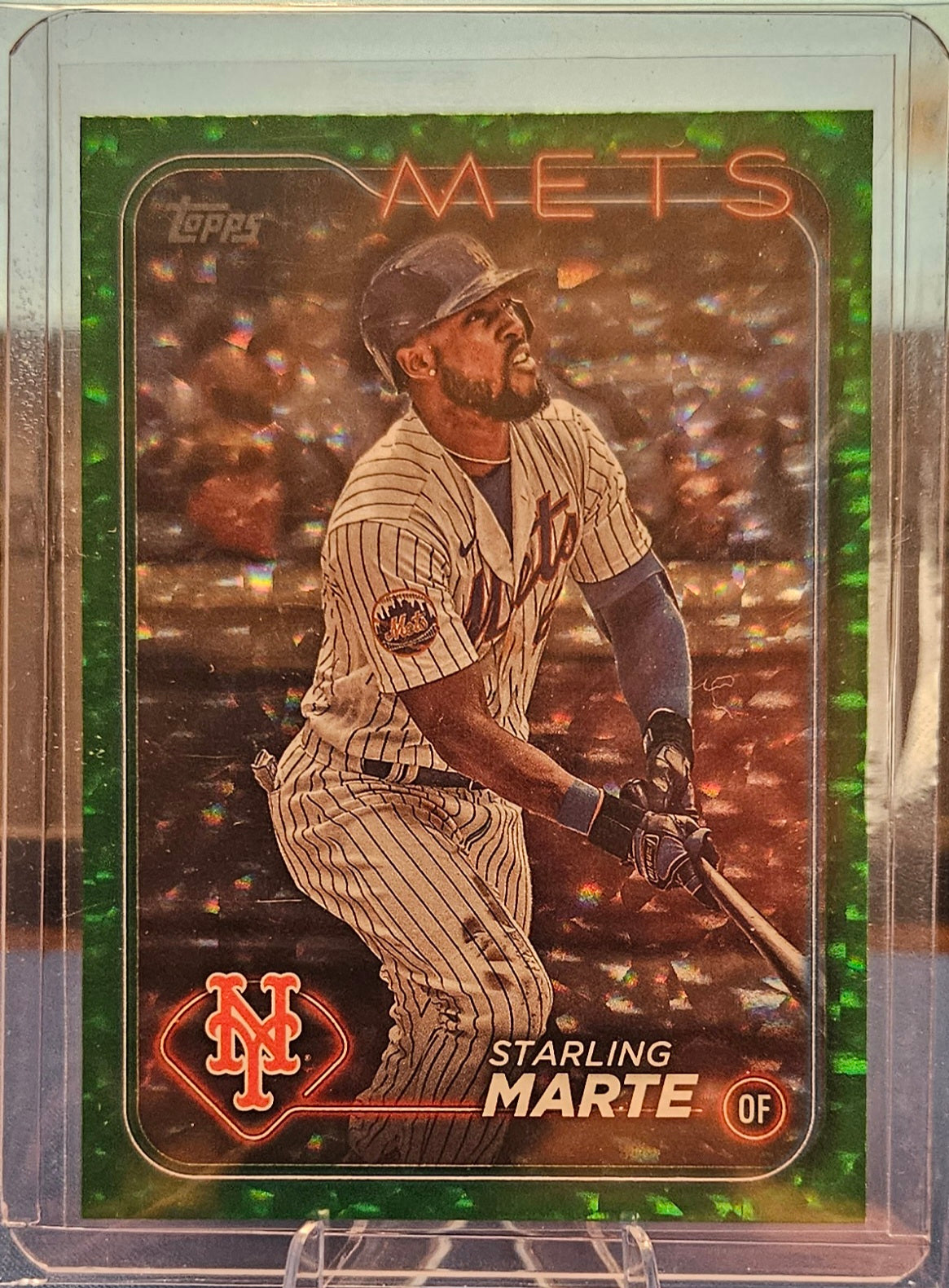 2024 Topps - Sterling Marte #317 - Green Crackle Foil 134/499