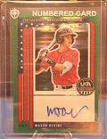 2026 Panini Stars & Stripes - Mason Devine #NTS-MD - Green Prizm 8/99 - Auto