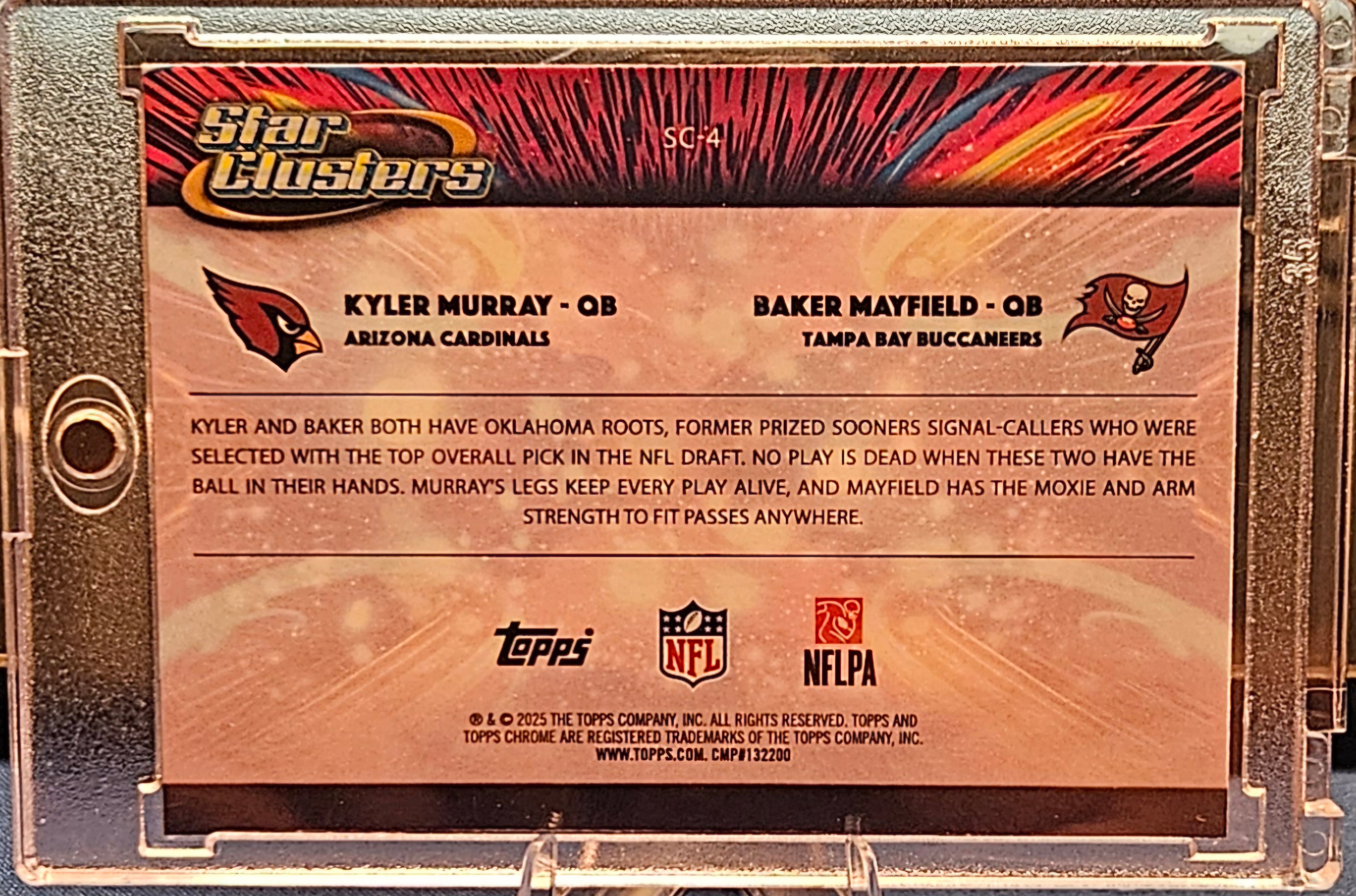 2025 Topps Cosmic - Baker Mayfield/Kyler Murray #SC-4 - Star Clusters