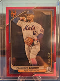 2024 Bowman Chrome - Francisco Lindor #35 - Fuchsia Refractor 225/299