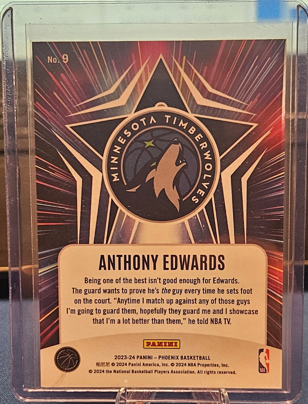 2023-24 Panini Phoenix- Anthony Edwards #9 - Shooting Stars