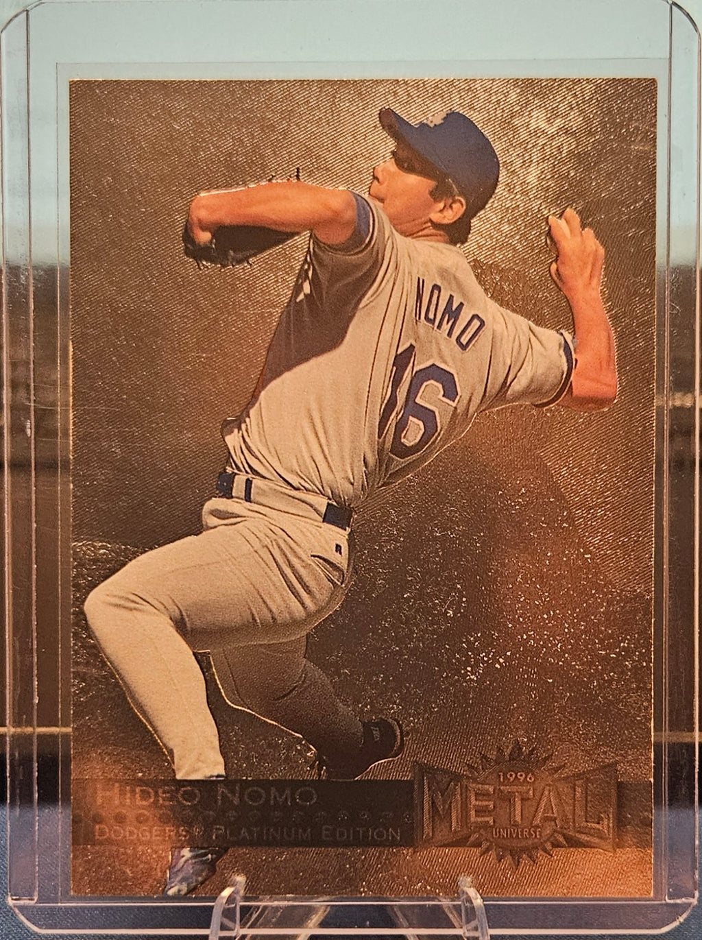 1996 Fleer Metal Universe - Hideo Nomo #186 - Platinum Edition