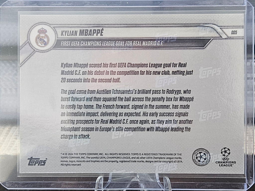 2024-25 Topps Now UEFA Club Competitions - Kylian Mbappe #005