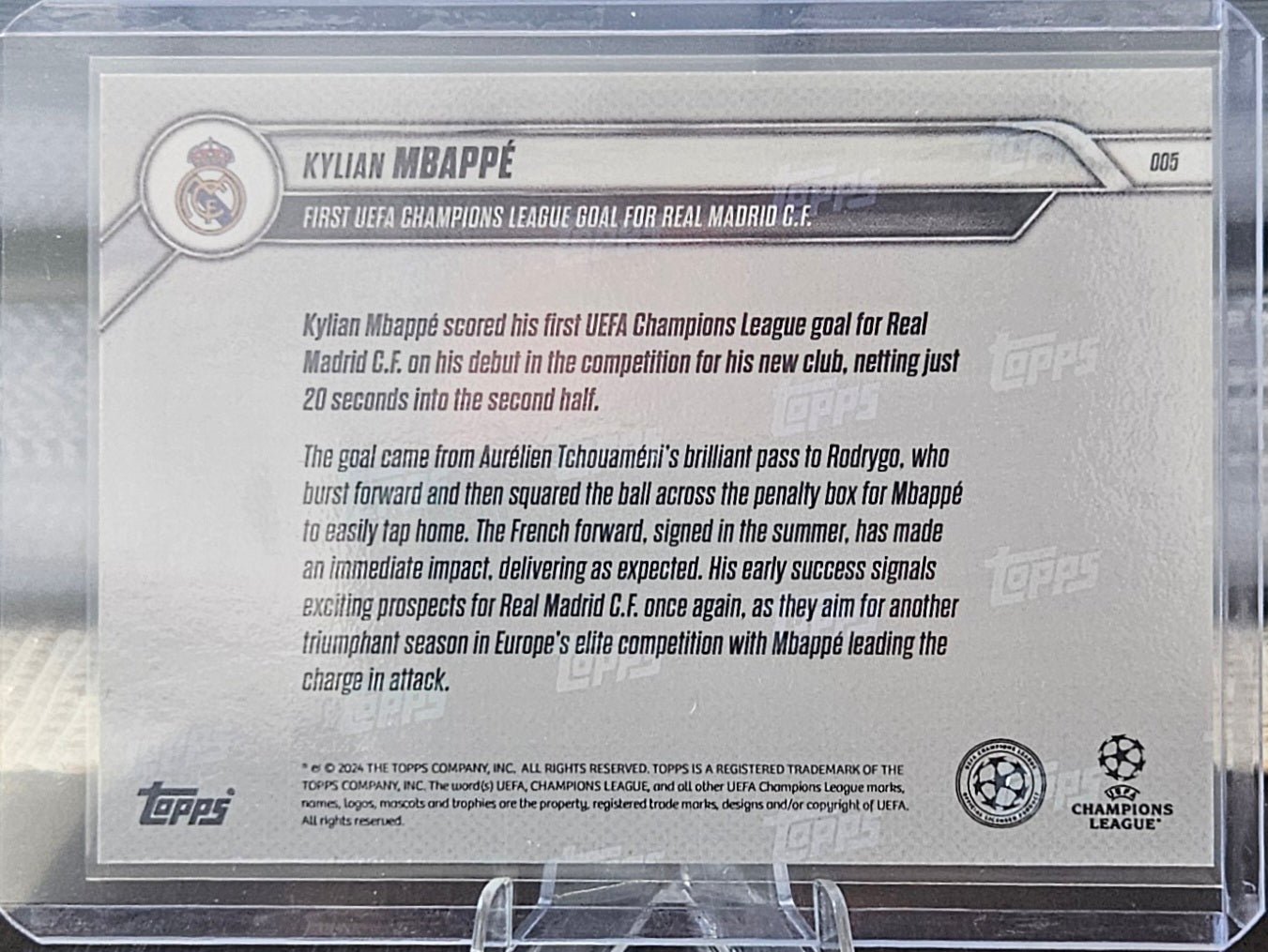 2024-25 Topps Now UEFA Club Competitions - Kylian Mbappe #005